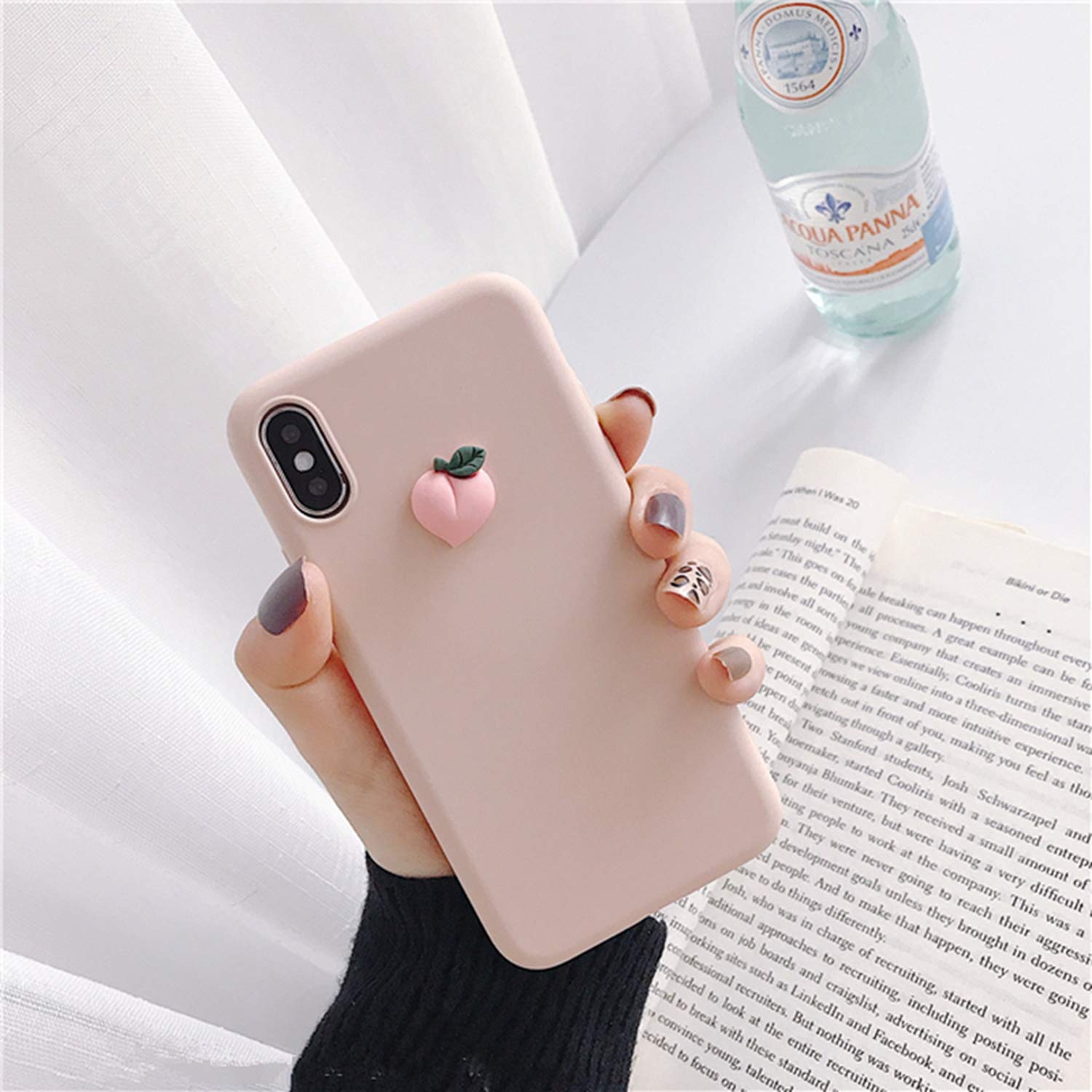 Amazon | かわいい3Dフルーツバナナピーチグレープシリコン電話ケース